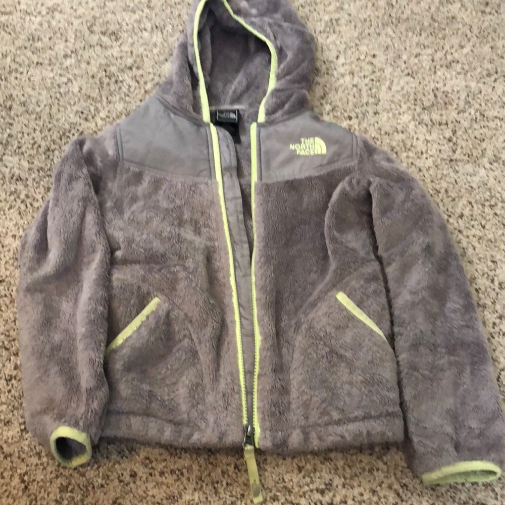North face grey jacket with hood